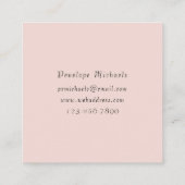 neutraal Roos raster Vierkante Visitekaartje (Achterkant)