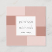 neutraal Roos raster Vierkante Visitekaartje (Voorkant)