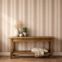Neutraal rustiek boerderij gestreept beige & taupe