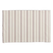 Neutraal rustiek boerderij gestreept beige & taupe kussensloop (Voorkant-Rechts)