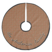 Neutraal rustiek rieten Sinaasappel met aangepaste Kerstboom Rok (Voorkant)