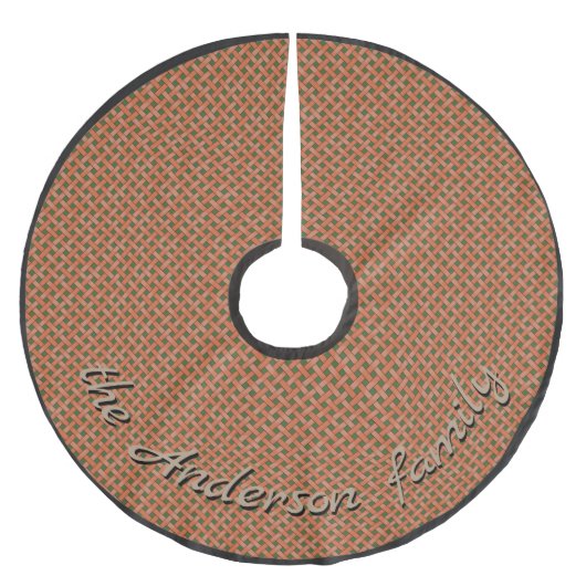 Neutraal rustiek rieten Sinaasappel met aangepaste Kerstboom Rok (Voorkant)