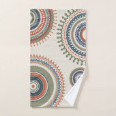 Neutraal Sage Blue Multi Mandala Bad Handdoek (Handdoek)