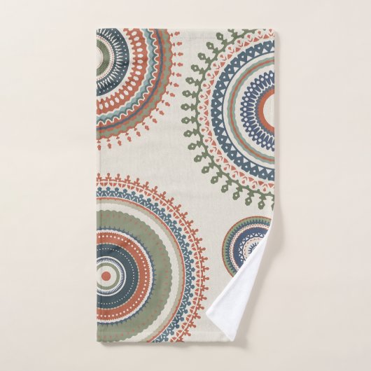 Neutraal Sage Blue Multi Mandala Bad Handdoek (Handdoek)