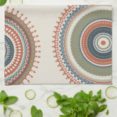 Neutraal Sage Blue Multi Mandala Theedoek (Gevouwen)