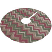 Neutraal Sage en Wijn Holiday Sweater Kerstboom Rok (Gekanteld)