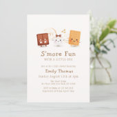 Neutraal Schattige Whimsical S'more Fun Baby showe Kaart (Staand voorkant)