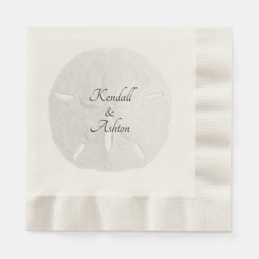 Neutraal strand zandband volgens concept servet (Voorkant)