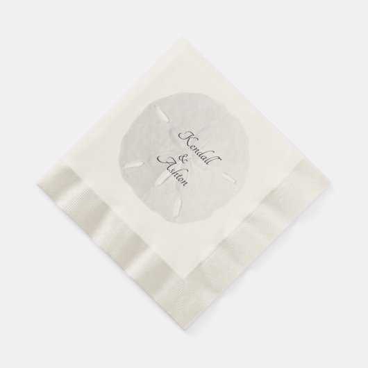 Neutraal strand zandband volgens concept servet (Hoek)