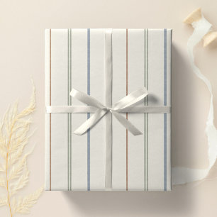 Neutraal streeppatroon Boho aardse minimale modern Cadeaupapier