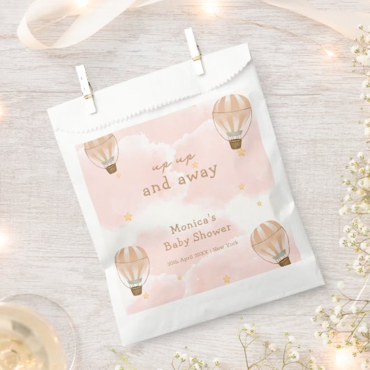 Neutraal Sweet Cloud Hete Luchtballon Baby shower Bedankzakje (Geknipt)