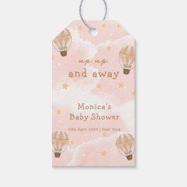 Neutraal Sweet Cloud Hete Luchtballon Baby shower Cadeaulabel