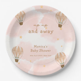 Neutraal Sweet Cloud Hete Luchtballon Baby shower Papieren Bordje
