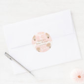 Neutraal Sweet Cloud Hete Luchtballon Baby shower Ronde Sticker (Envelop)
