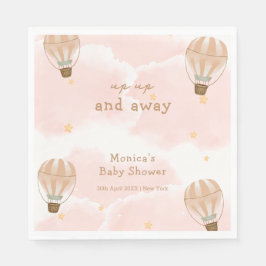 Neutraal Sweet Cloud Hete Luchtballon Baby shower Servet