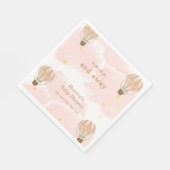 Neutraal Sweet Cloud Hete Luchtballon Baby shower Servet (Hoek)