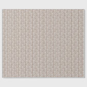 Neutraal Taupe Beige Bruin Wit Zigzag Stripes Cadeaupapier (Vlak)