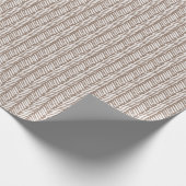 Neutraal Taupe Beige Bruin Wit Zigzag Stripes Cadeaupapier (Hoek)