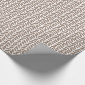 Neutraal Taupe Beige Bruin Wit Zigzag Stripes Cadeaupapier (Hoek)