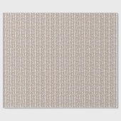 Neutraal Taupe Beige Bruin Wit Zigzag Stripes Cadeaupapier (Vlak)
