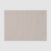 Neutraal Taupe Beige Bruin Wit Zigzag Stripes Tissuepapier (Voorkant)