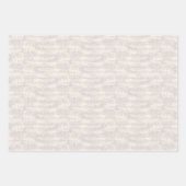 Neutraal Taupe Ivoor Abstract Elegant Patroon Inpakpapier Vel (Voorkant 3)