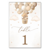 Neutraal Teddy Bear Baby shower Kaart (Voorkant)