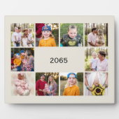 Neutraal Tien Fotocollage Jaar in Review Fotoplaat (Voorkant)
