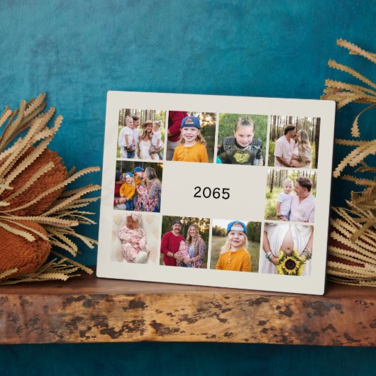 Neutraal Tien Fotocollage Jaar in Review Fotoplaat (Zijkant)