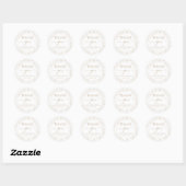 Neutraal Toile Beer Baby shower Ronde Sticker (Vel)