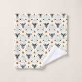 Neutraal tribaal geometrisch patroon bad handdoek (Wasdoekje)
