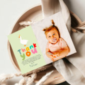 Neutraal Twee Gekke Gans 2e Verjaardagsfoto Bedankkaart