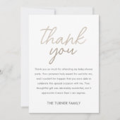 Neutraal tweeling-Baby shower Bedankkaart (Voorkant)