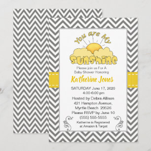 Neutraal U bent mijn Sunshine Baby shower Uitnodig Kaart
