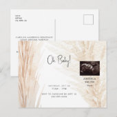Neutraal Ultrasound Baby shower Invitation Briefka Briefkaart (Voorkant / Achterkant)