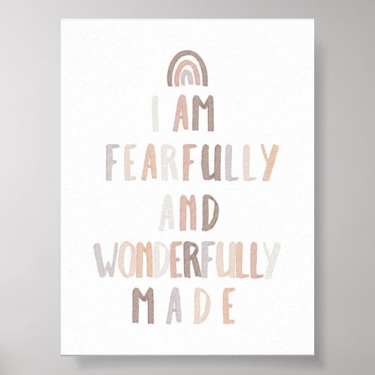 Neutraal Vrees en heerlijk gemaakte print (Voorkant)