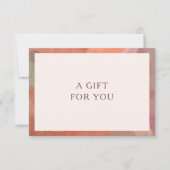 Neutraal Waterverf Border Modern Cadeaubon (Voorkant)