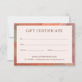 Neutraal Waterverf Border Modern Cadeaubon (Achterkant)