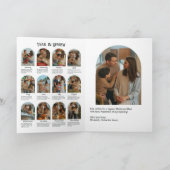 Neutraal Waterverf Ornament Jaar in Review Vakanti Feestdagen Kaart (Binnen)