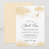 Neutraal We zijn op Cloud Nine Baby shower Invitat Kaart (Voorkant / Achterkant)