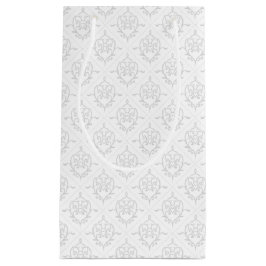 Neutraal wijndeco hart gepatterde cadeautas