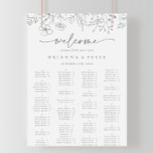 Neutraal Wildflower Alfabetische Zitting Grafiek Poster