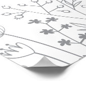 Neutraal Wildflower Engagement Party Welkom Poster (Hoek)