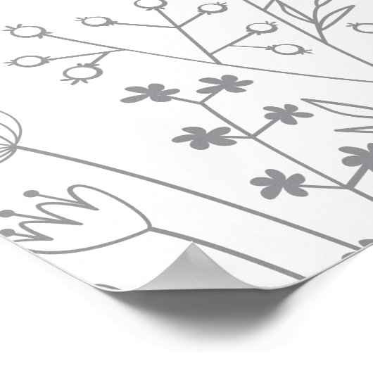 Neutraal Wildflower Engagement Party Welkom Poster (Hoek)