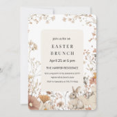 Neutraal Wildflower Pasen Kaart (Voorkant)