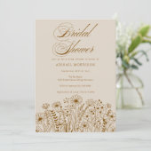 Neutraal Wildflower Vrijgezellenfeest Kaart (Staand voorkant)