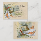 NEUTRAAL WIT OOIEVAAR BABY SHOWER Pearl papier Visitekaartje (Voorkant / Achterkant)