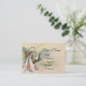 NEUTRAAL WIT OOIEVAAR BABY SHOWER Pearl papier Visitekaartje (Staand voorkant)