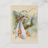 NEUTRAAL WIT OOIEVAAR BABY SHOWER Pearl papier Visitekaartje (Achterkant)