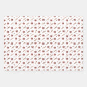 Neutraal Woodland Set van 3 Flat Sheet Wraps Inpakpapier Vel (Voorkant 3)